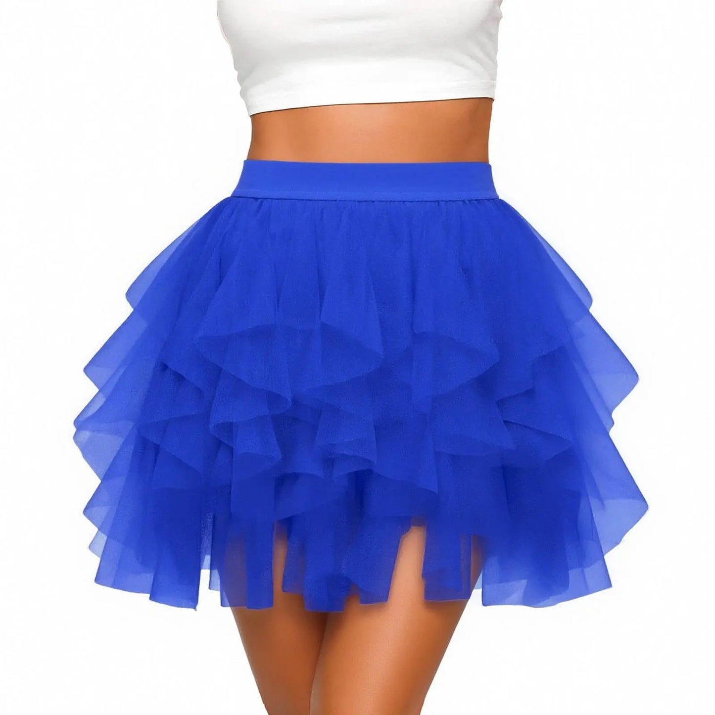 Mini Tutu en Tulle Bleu Royal – Tenue de Festival et Danse