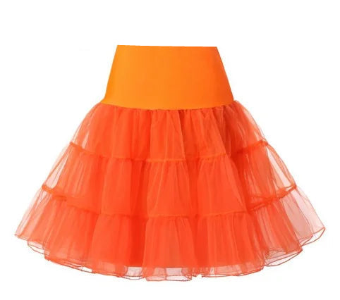 Jupon en Tulle Orange Vitaminé - Style Rockabilly et Pin-up