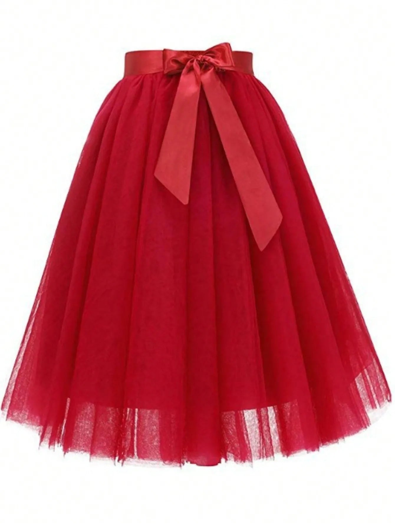 Jupe en Tulle Rouge Bordeaux - Réveillon et Événement Chic
