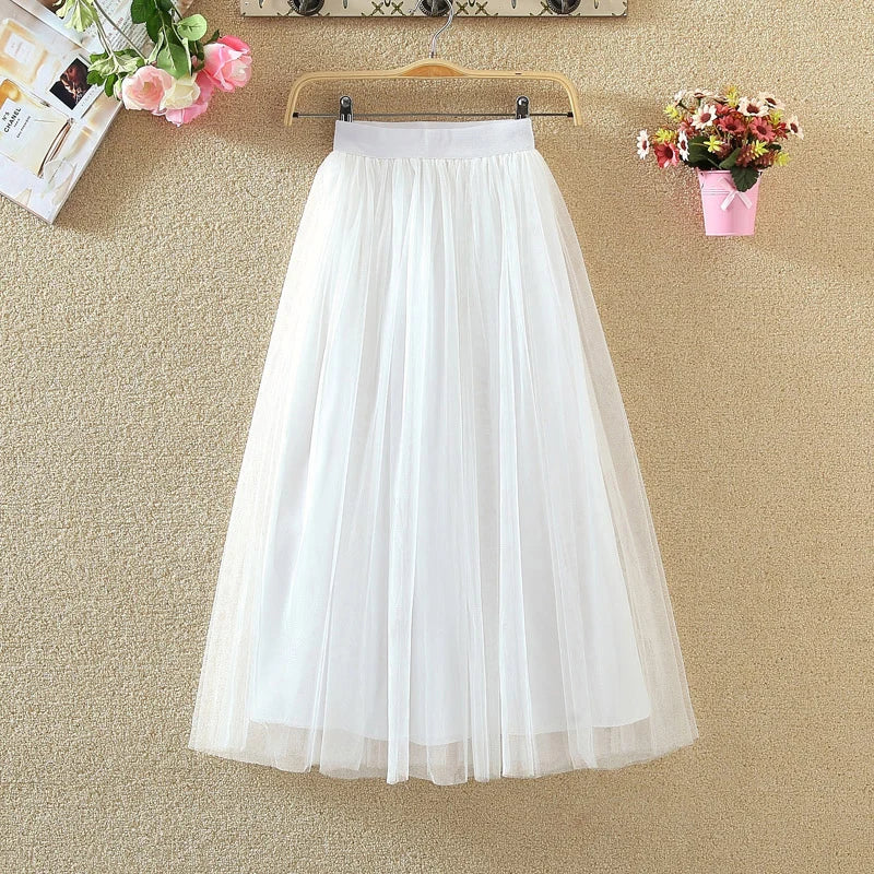 Jupe en Tulle Blanc Neige – Jupe de Mariée Bohème Longue