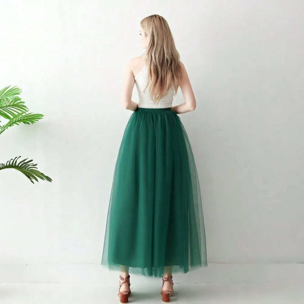 Jupe en Tulle Vert Sapin - Tenue de Fêtes et Noël
