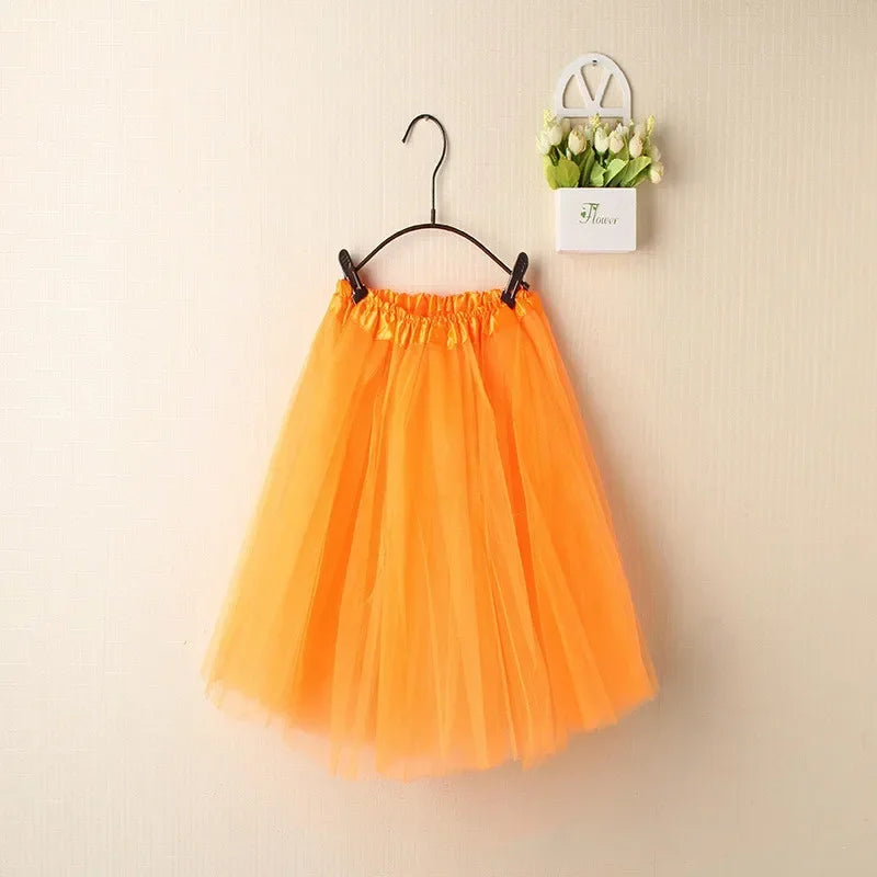 Jupe en Tulle Orange – Mini Tutu pour Déguisement et Carnaval
