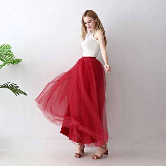 Jupe en Tulle Rouge Cerise - Spectacle et Danse