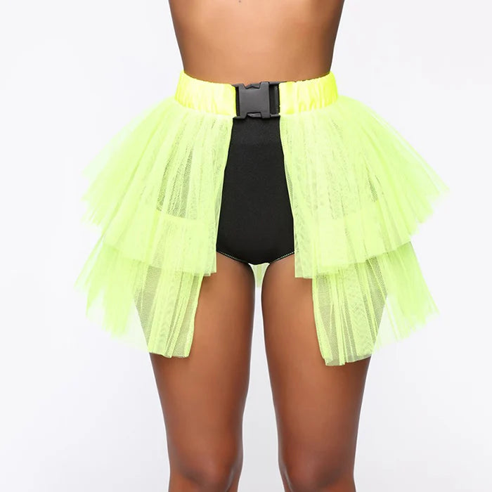 Jupe en Tulle Vert Fluorescent – Tenue de Danse et Performance