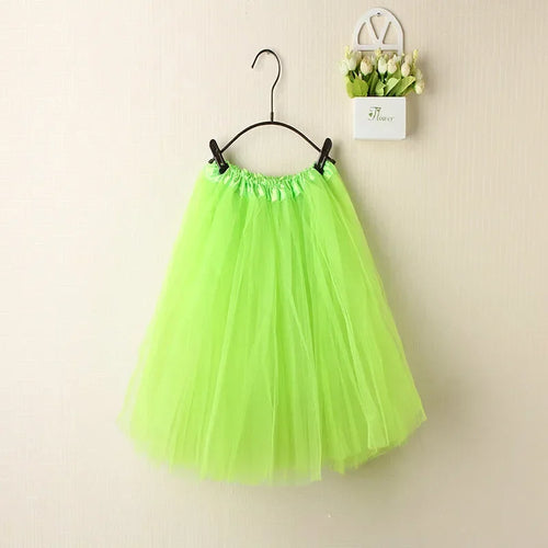 Jupe en Tulle Vert Pomme – Modèle Court Fluorescent et Lumineux
