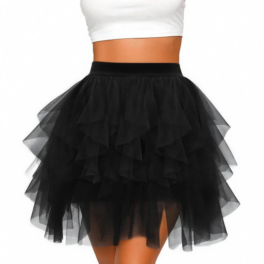 Mini Jupe en Tulle Noir Intense – Tutu de Spectacle et Soirée