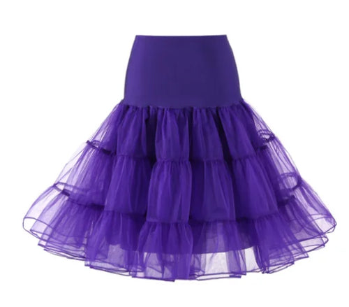 Jupon en Tulle Violet Évêque - Volume Robe de Soirée
