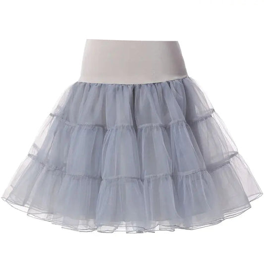 Jupon en Tulle Argenté - Volume Jupe Vintage (Moyen)