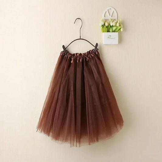 Jupe en Tulle Marron Chocolat – Mini Tutu Style Automnal