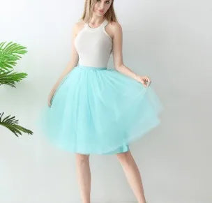 Jupe en Tulle Vert Menthe – Coupe Midi Fraîcheur Printanière